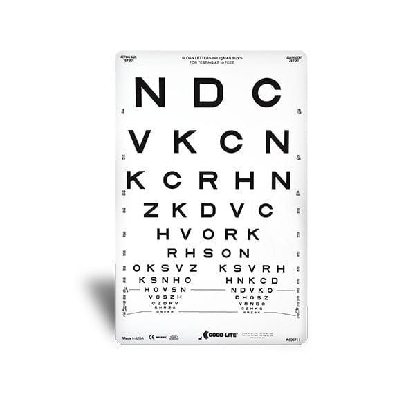 Good-Lite Proportionally Spaced logMAR Sloan Letter Chart