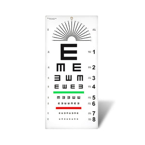 Distance 20 Ft. Tumbling E and Astigmatic Dial Chart