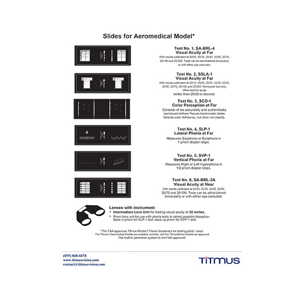 Titmus V4 Aeromedical Testing Model - Aeromedical Slides