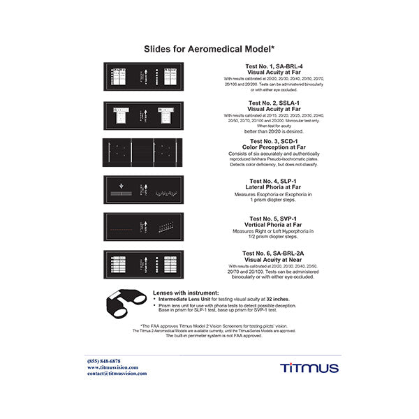 Titmus V2 Aeromedical Testing Model - Aeromedical Slides