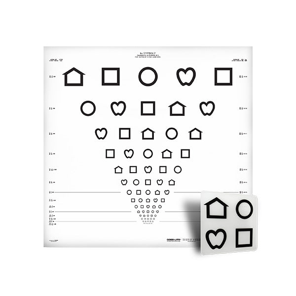 LEA SYMBOLS® ETDRS Translucent Distance ESV3000™ and ESC2000™ Charts (13 feet/4 meters)