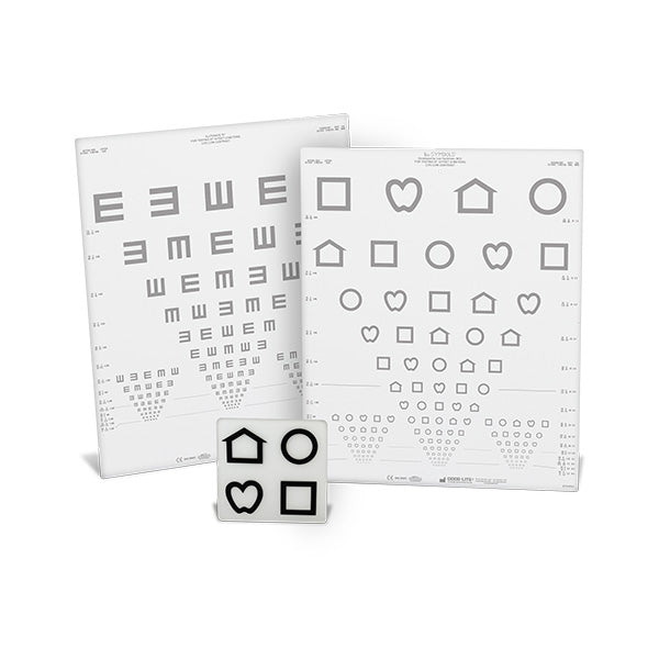 LEA SYMBOLS® & Tumbling E Low Contrast Charts Set