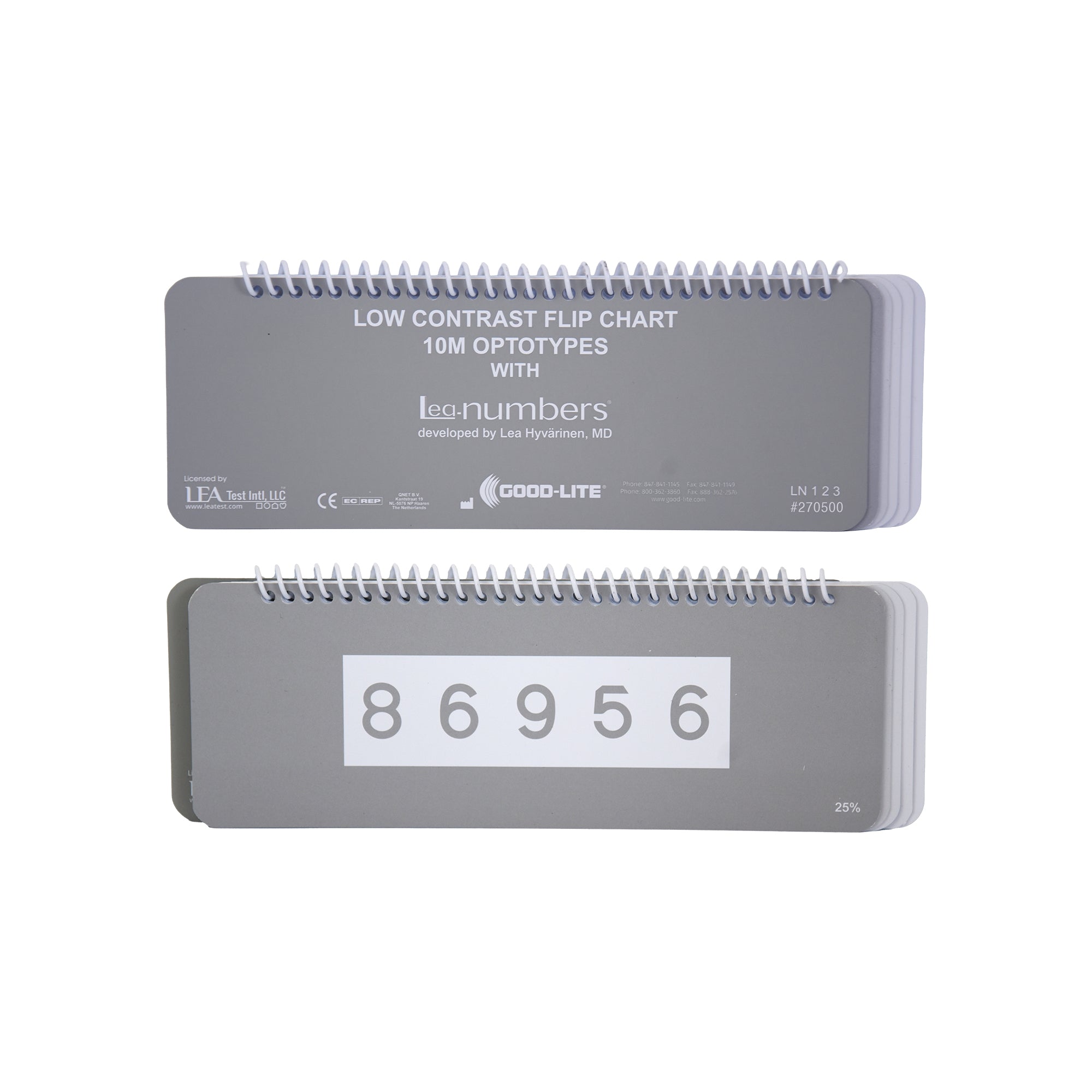 Flip Book: LEA NUMBERS® Low Contrast Test 10M