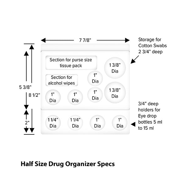 Drug Organizers - Half Size Drug Organizer