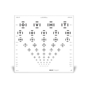 HOTV ETDRS ESV3000™ and ESC2000™ Chart with 50% Crowding Bars