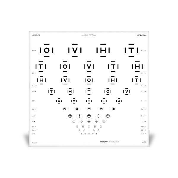 HOTV ETDRS ESV3000™ and ESC2000™ Chart with 50% Crowding Bars