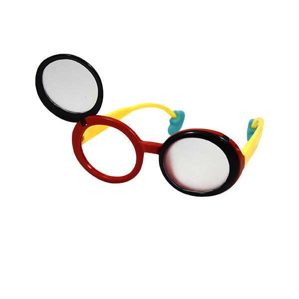 Flip-Up Occluder Glasses Fun Frames - Frosted Glasses