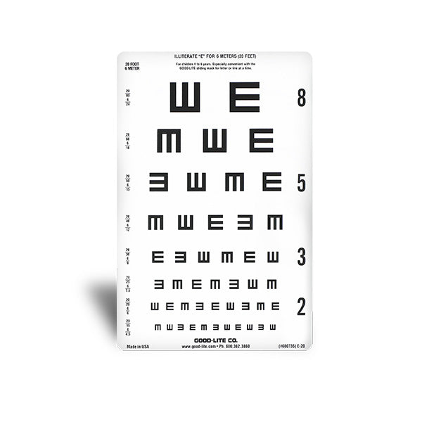 Tumbling E Linear-spaced Distance ESV1200™ and ESV1500™ Chart