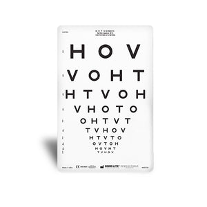 HOTV Proportional Spaced Translucent Chart for 6 Meters