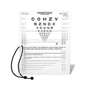 Combination Near Vision & Reading Card - Portuguese