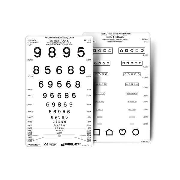 NECO Near Visual Acuity Card