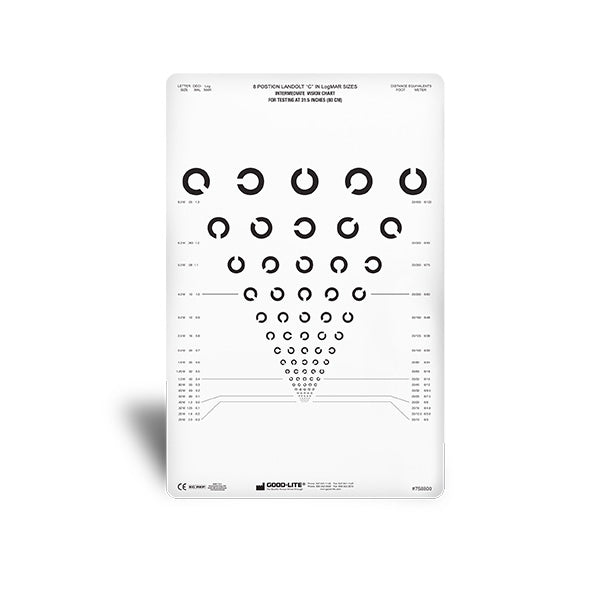 8 Position Landolt C Intermediate Vision Chart for 31.5"