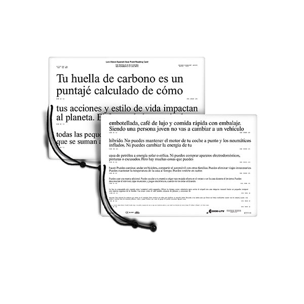 Spanish Low Vision Continuous Reading Card