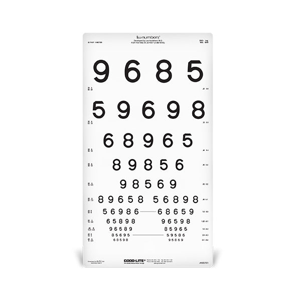 LEA NUMBERS® Proportional Spaced Distance ESV1018™ Charts