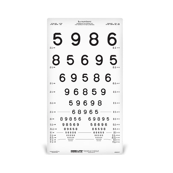 LEA NUMBERS® Proportional Spaced Distance ESV1018™ Chart