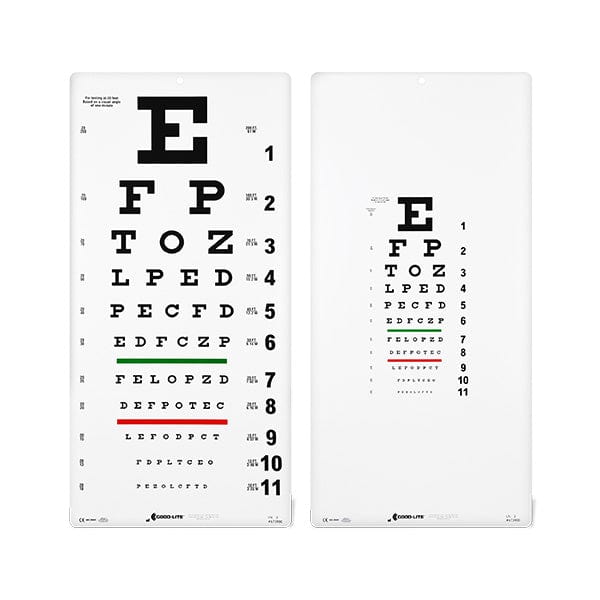Good-Lite 10 and 20 FT (3 and 6 M) Snellen Chart