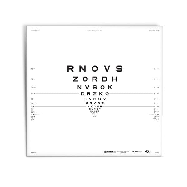 Edtr Chart R 2000 Series ETDRS Translucent Distance Charts for 6.5 feet/2 meters ...