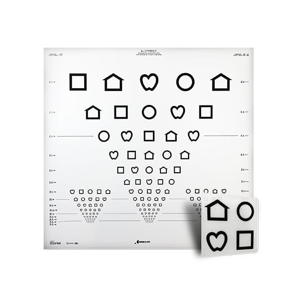 Good-Lite 250300-Standard LEA SYMBOLS® 15-Line Translucent ETDRS-Style Distance Charts