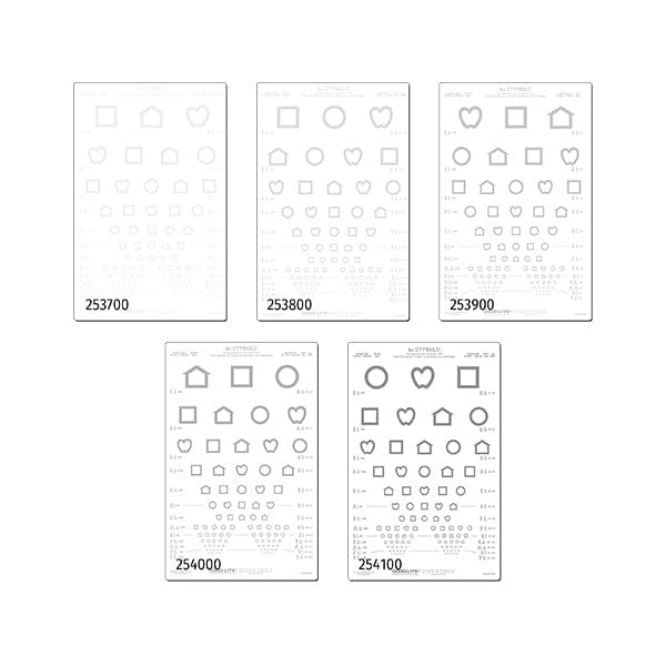Good-Lite 254100- 25% Contrast LEA SYMBOLS<sup>®</sup> Translucent Low Contrast Charts for Illuminated Cabinet