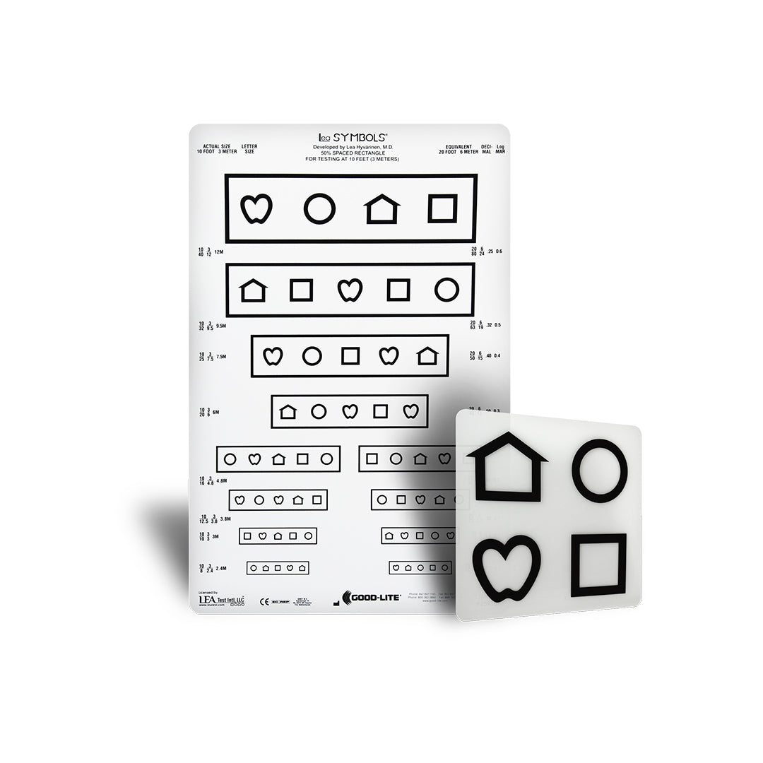 Good-Lite 259111-Set LEA SYMBOLS<sup>®</sup> Massachusetts Chart with 10 and 20 ft Notations Only