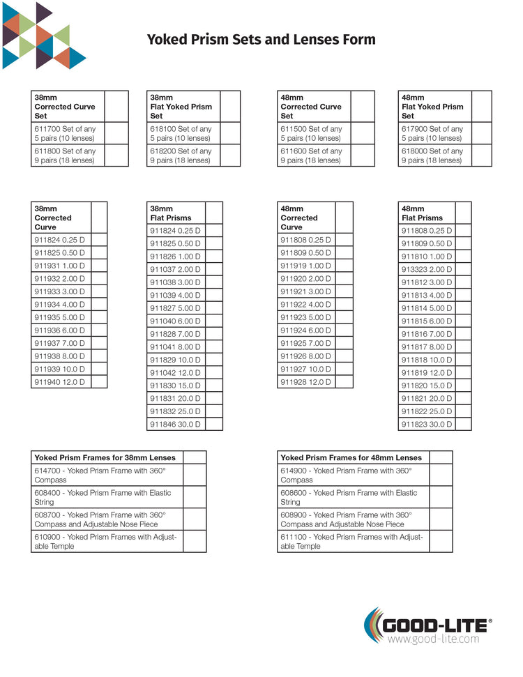 Good-Lite 48mm Flat Yoked Prism Set