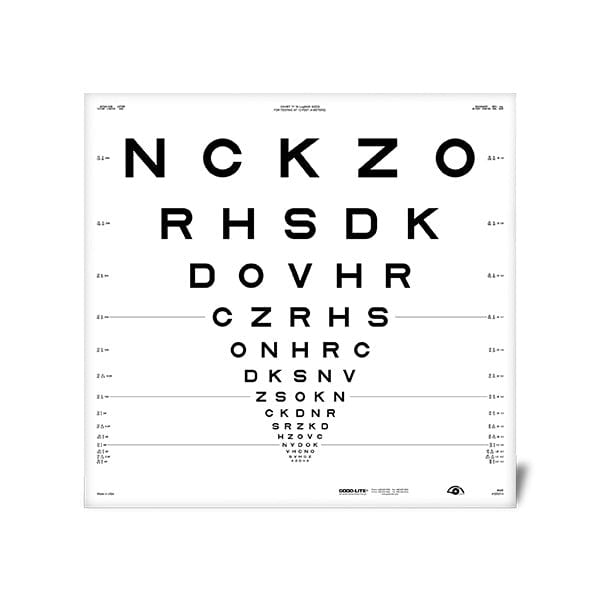 LEA NUMBERS® 13-Line Translucent Distance Chart