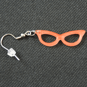 Good-Lite 621202-Orange Cat Eye Glasses Earrings