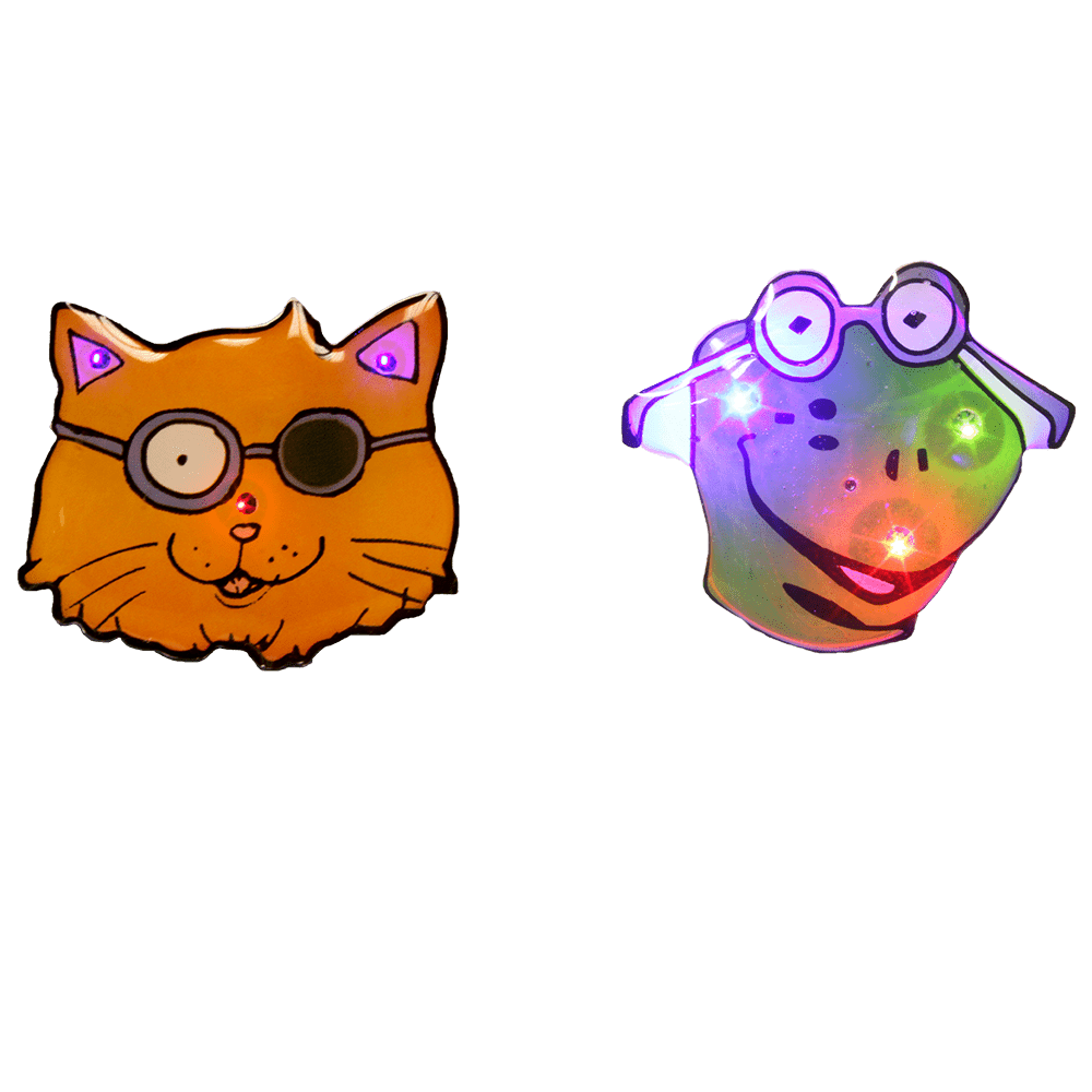 Good-Lite 683300-Patch Cat and Mr. Frog Flashing Lights Patch Cat & Mr. Frog Flashing Fixation Light Set