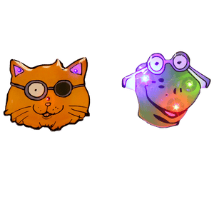 Good-Lite 683300-Patch Cat and Mr. Frog Flashing Lights Patch Cat & Mr. Frog Flashing Fixation Light Set
