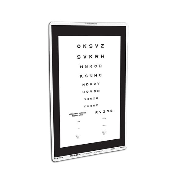 Good-Lite 900714-Chart Only Sloan Letter Combination Distance and Near Chart Set