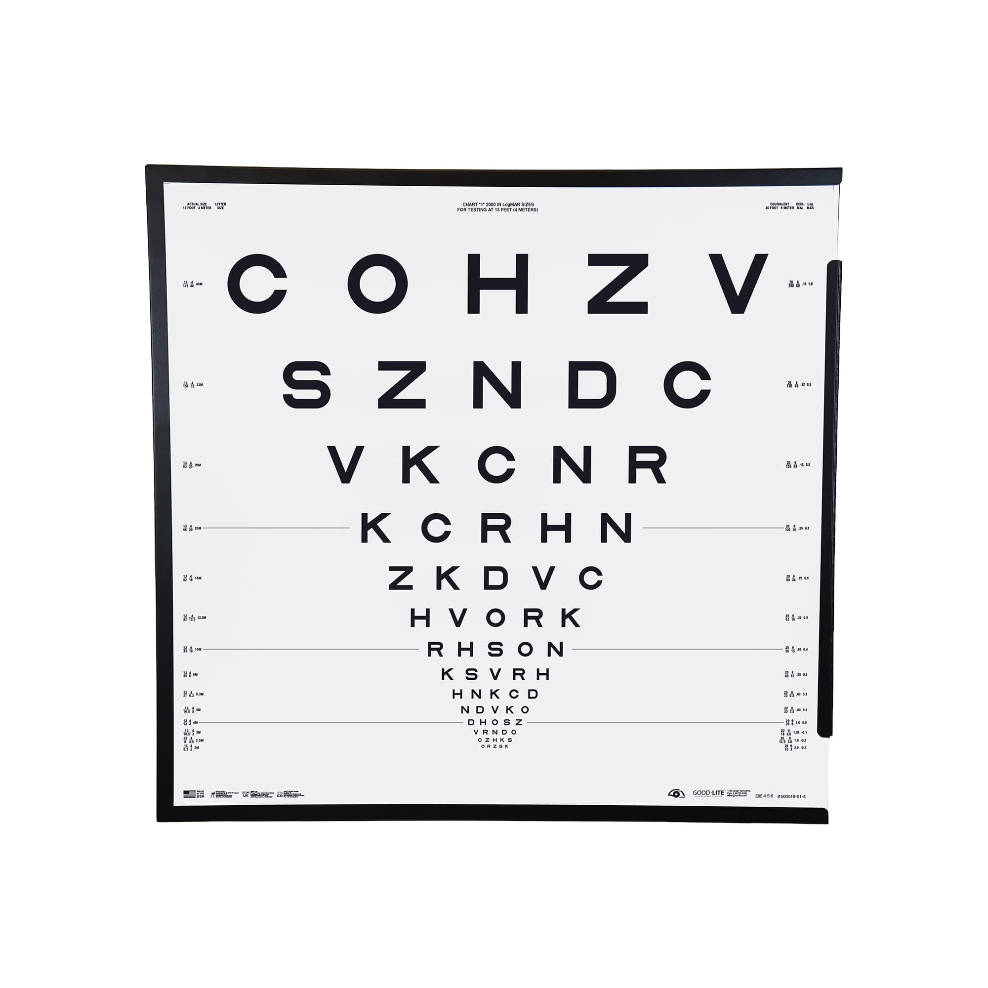 Good-Lite Clinical Trial Kit Clinical Trial Kit: ESV3000™ - ETDRS - 2000 Series Distance Charts and Floor Stand (13ft/4m)