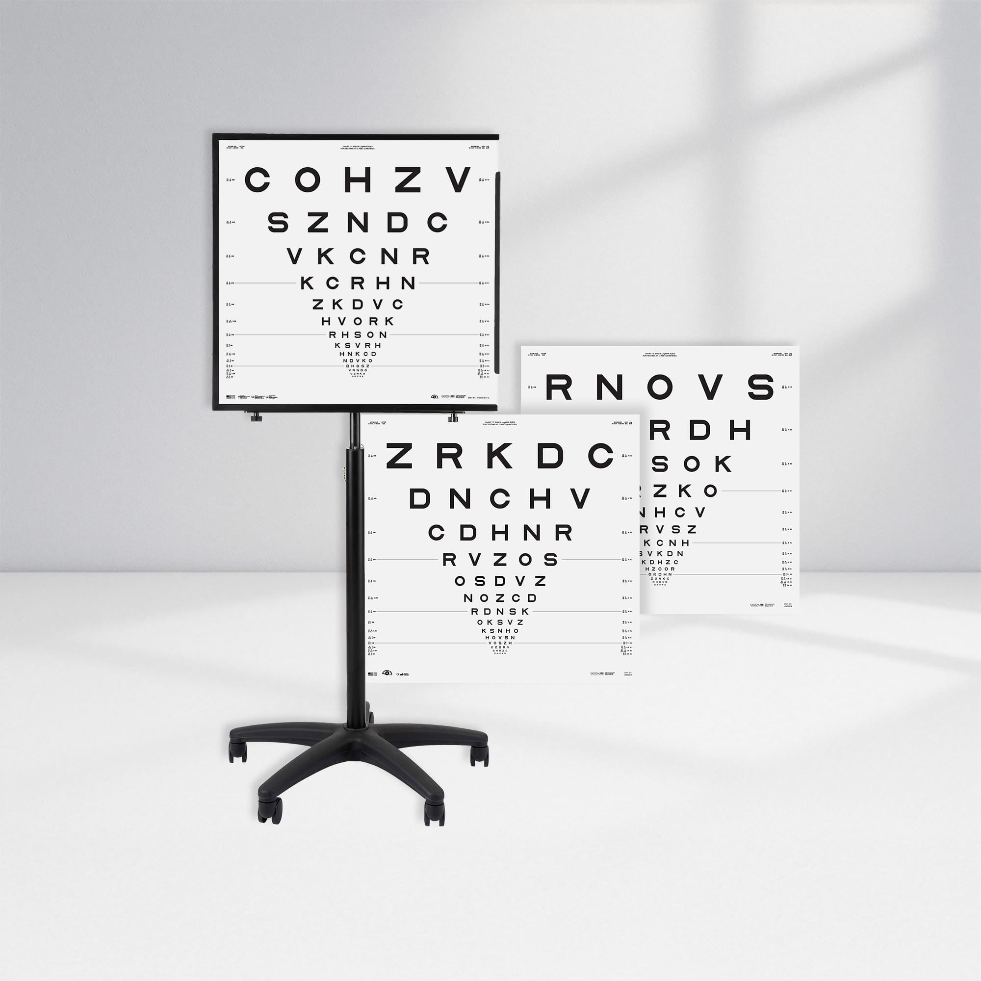 Good-Lite Clinical Trial Kit Clinical Trial Kit: ESV3000™ - ETDRS - 2000 Series Distance Charts and Floor Stand (13ft/4m)