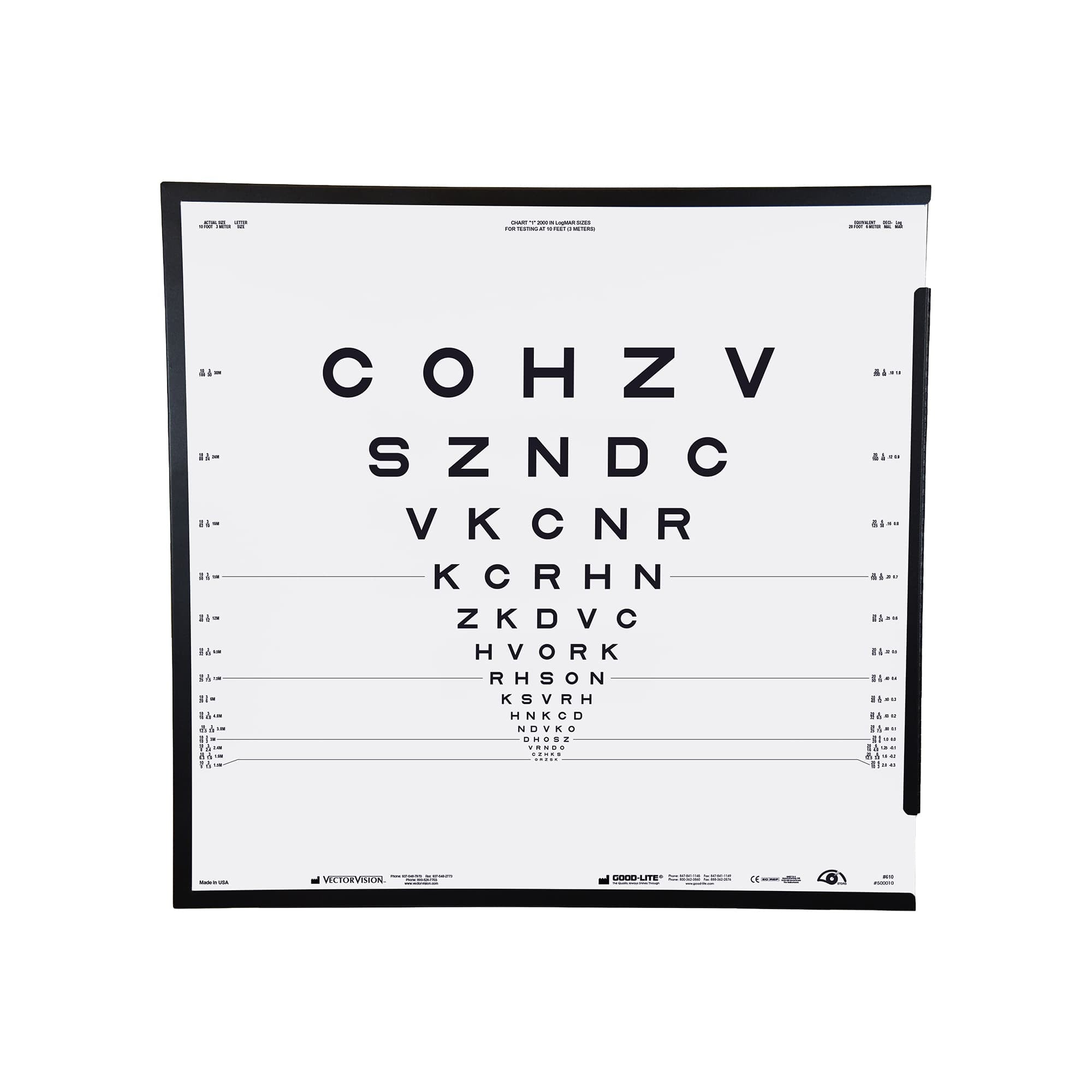 Good-Lite Clinical Trial Kit Clinical Trial Kit: ESV3000™ - ETDRS - Original Series Distance Charts and Floor Stand (10ft/3m)