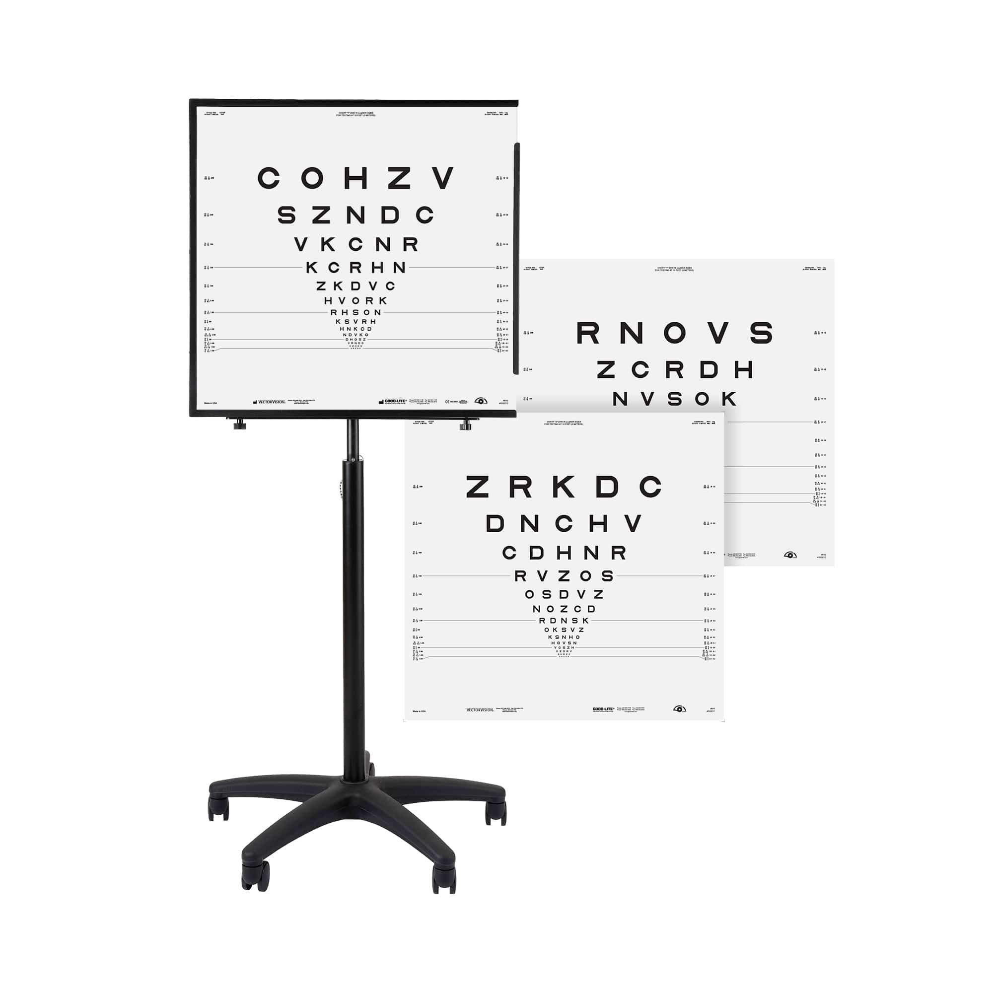 Good-Lite Clinical Trial Kit Clinical Trial Kit: ESV3000™ - ETDRS - Original Series Distance Charts and Floor Stand (10ft/3m)