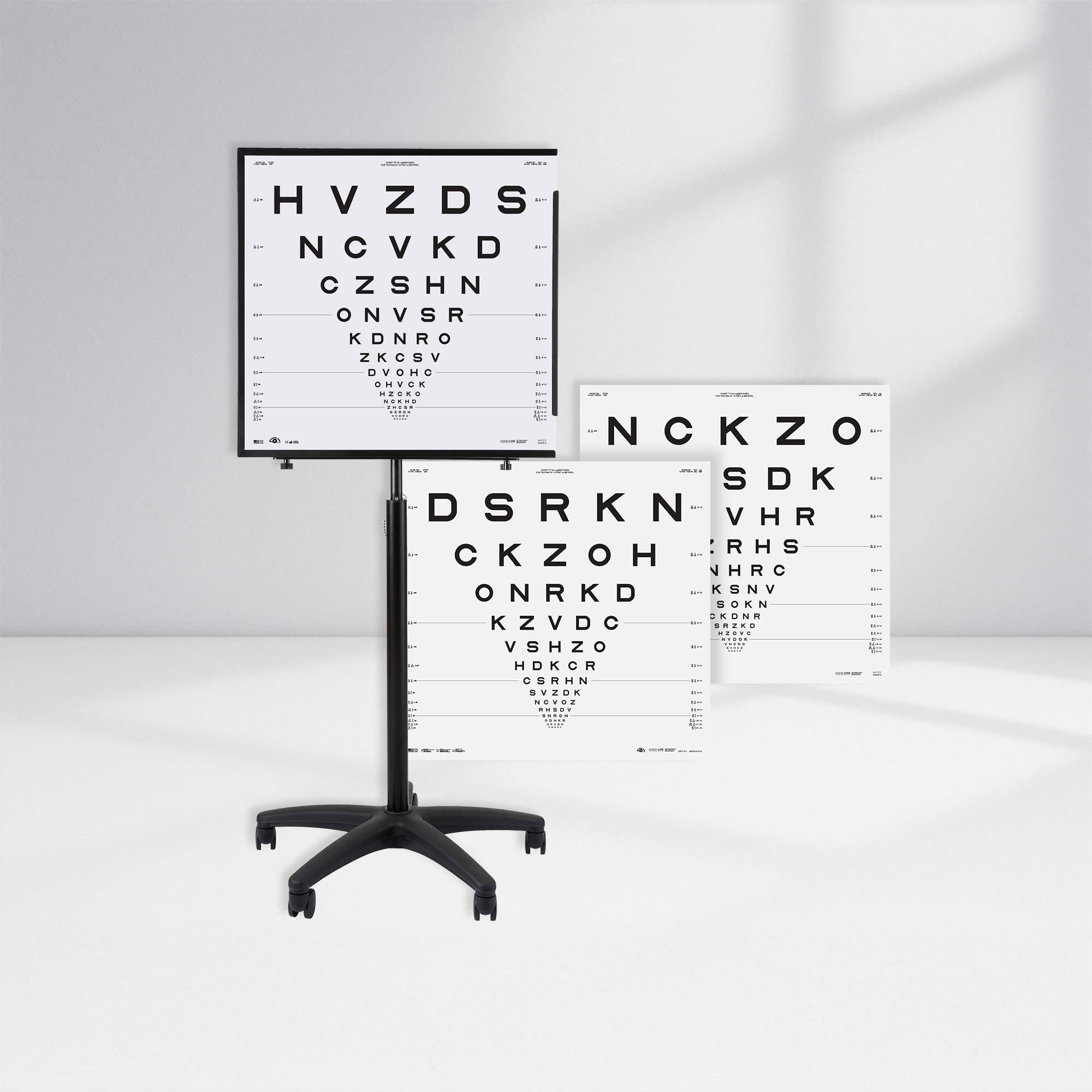 Good-Lite Clinical Trial Kit Clinical Trial Kit: ESV3000™ - ETDRS - Original Series Distance Charts and Floor Stand (13ft/4m)