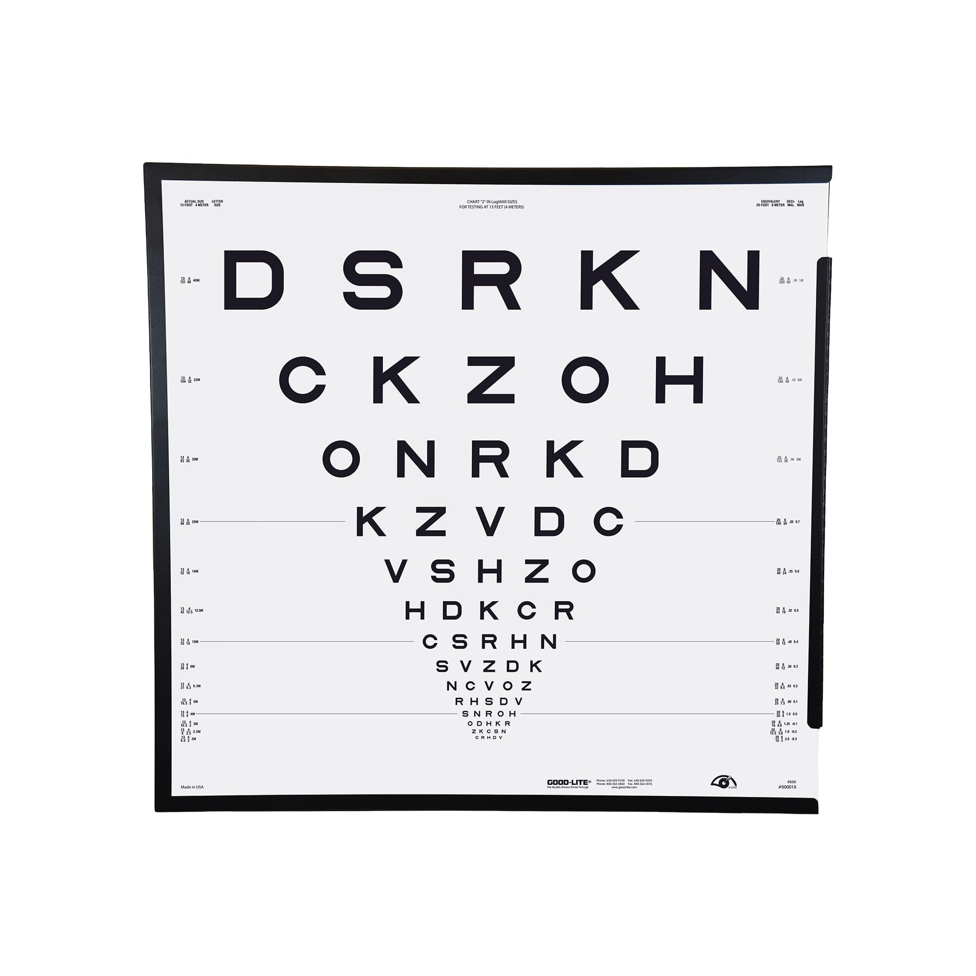 Good-Lite Clinical Trial Kit Clinical Trial Kit: ESV3000™ - ETDRS - Original Series Distance Charts and Floor Stand (13ft/4m)