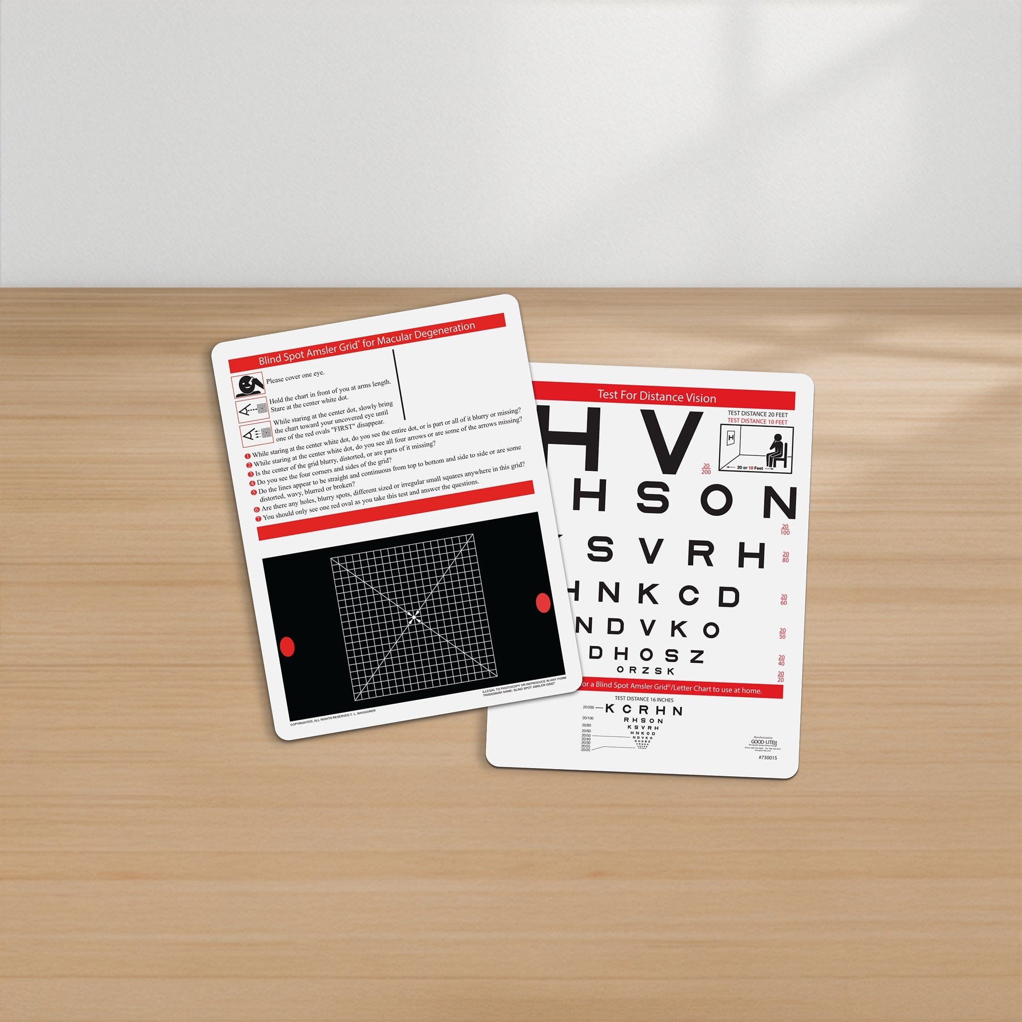 Good-Lite Co Amsler: Paper Blind Spot Grid Chart, Single