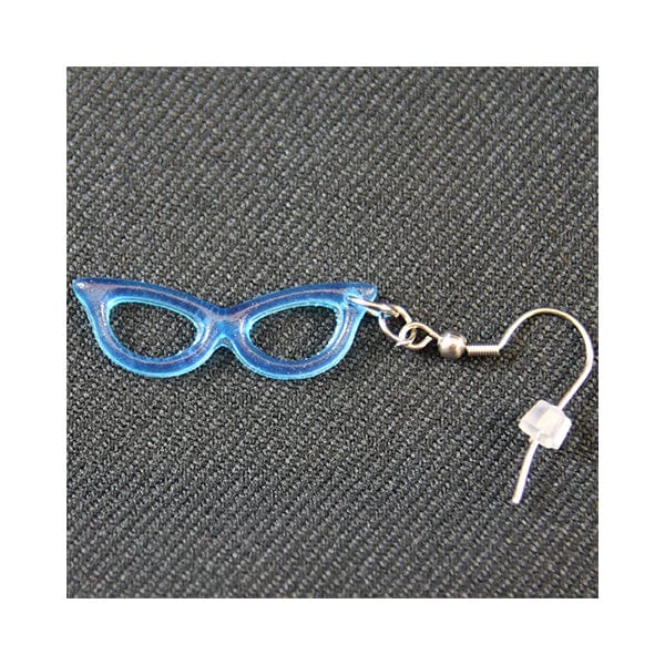 Good-Lite Co Blue Cat Eye Glasses Earrings