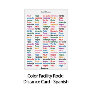 Good-Lite Co Color Facility Rock: Distance Card - Spanish Color Facility Rock: Card - Spanish