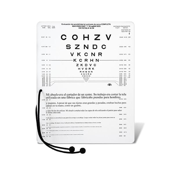 Good-Lite Co Combination Near Vision & Reading Card - Spanish Combination Near Vision & Reading Card