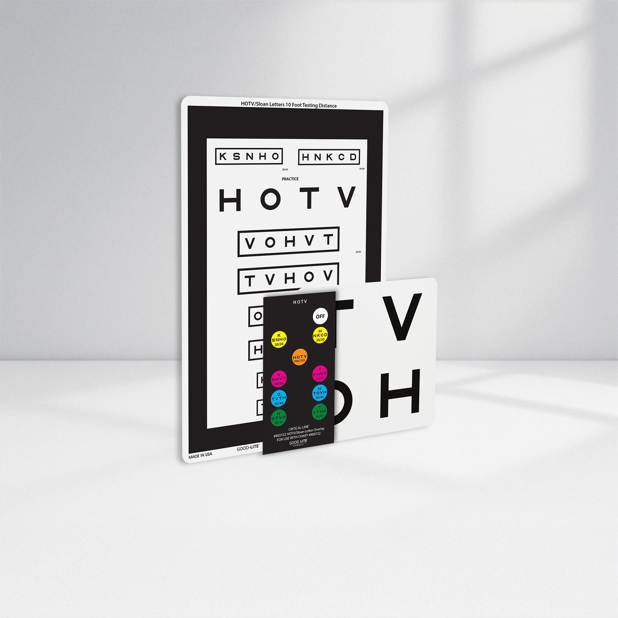 Good-Lite Co Critical-Line™ Quantum LED: HOTV Texas Chart - Chart, Remote Control Overlay and Response Panel (10ft/3m)