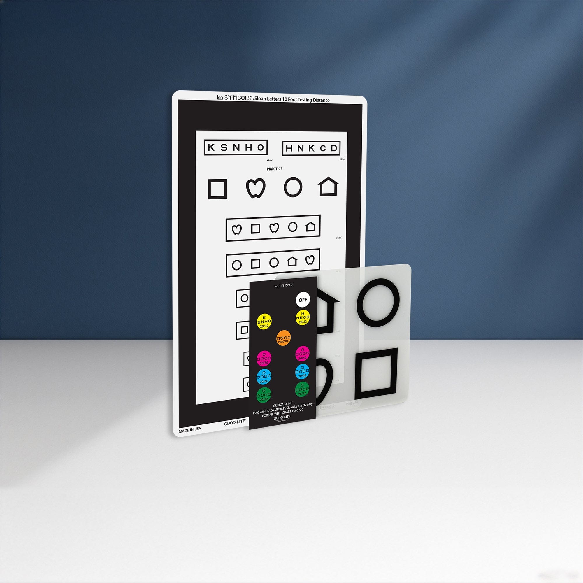 Good-Lite Co Critical-Line™ Quantum LED: LEA SYMBOLS® Chart - Chart, Remote Control Overlay and Response Panel (10ft/3m)