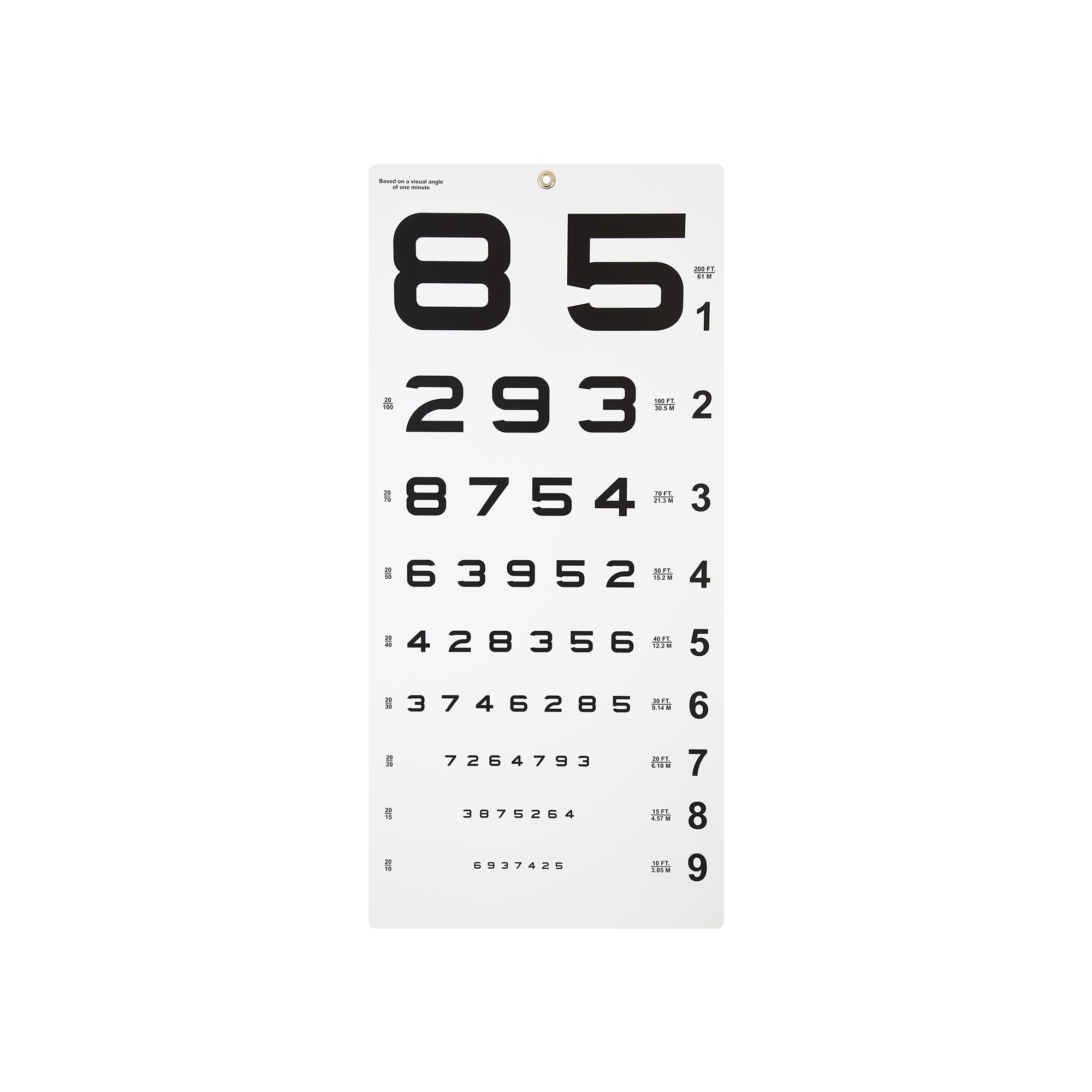 Good-Lite Co Distance Traditional Numbers 20 Ft. Chart