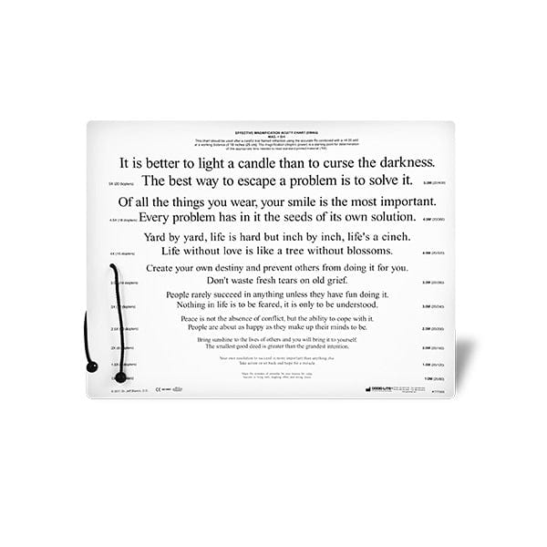 Good-Lite Co Effective Magnification Acuity Chart