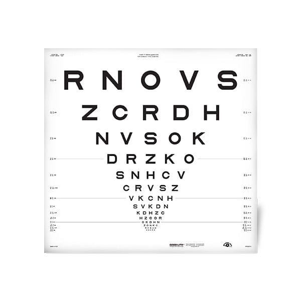 Good-Lite Co ETDRS 2000 Series ESV3000™ and ESC2000™ Chart 3 for 13 Feet/4 Meters