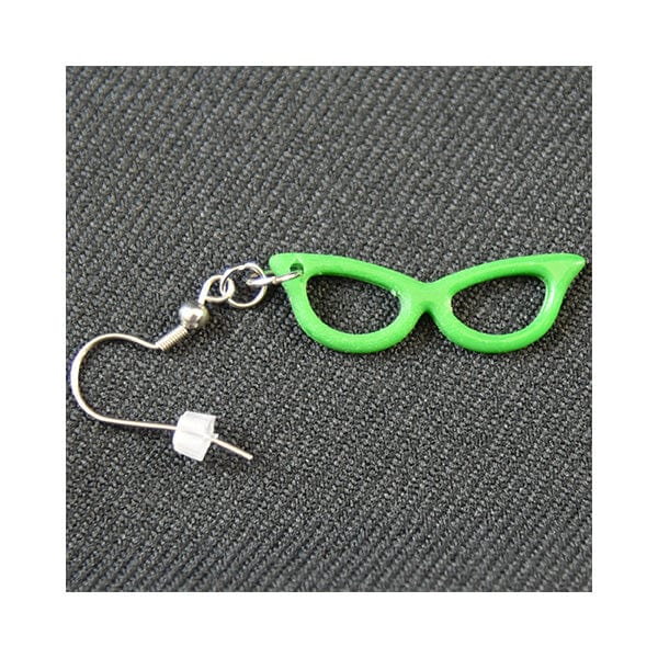 Good-Lite Co Green Cat Eye Glasses Earrings