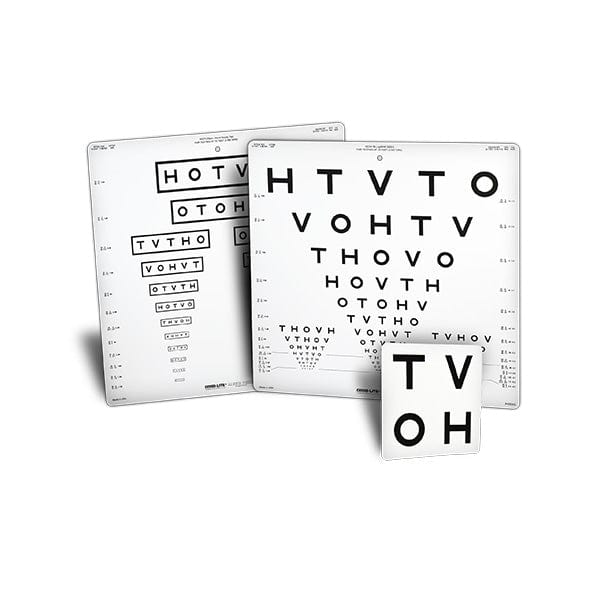 HOTV Wall Chart for 10-foot pediatric distance vision testing