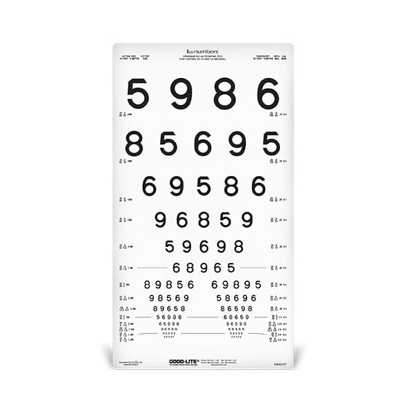 Good-Lite Co LEA NUMBERS® Proportional Spaced Distance ESV1018™ Chart