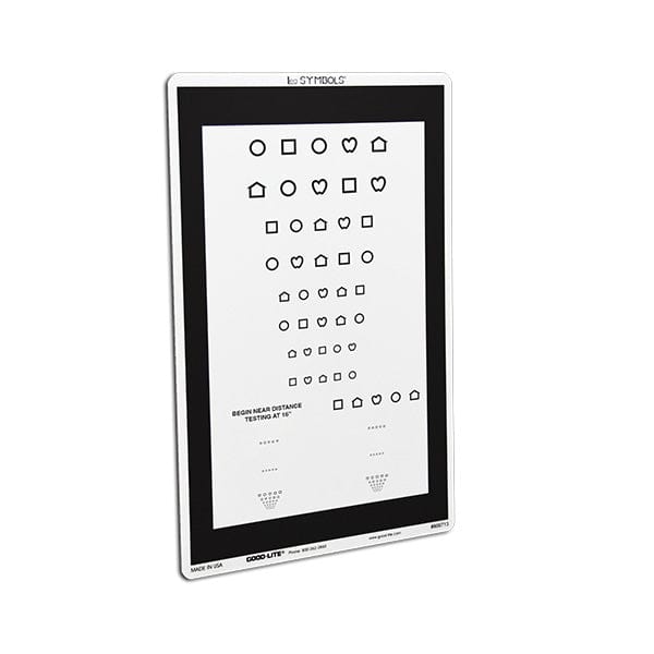 Good-Lite Co LEA SYMBOLS® Combination Distance and Near Chart - Chart Only LEA SYMBOLS® Combination Distance and Near Chart