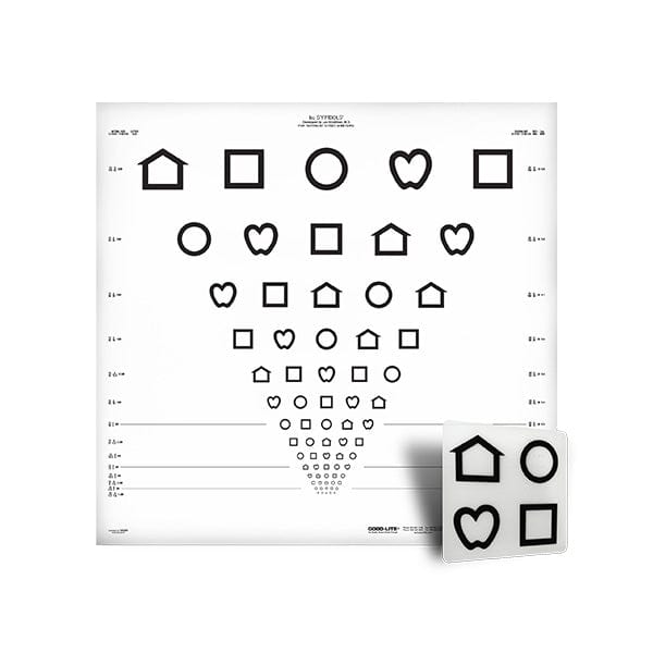 Good-Lite Co LEA SYMBOLS® ETDRS Translucent Distance ESV3000™ and ESC2000™ Charts (13 feet/4 meters)